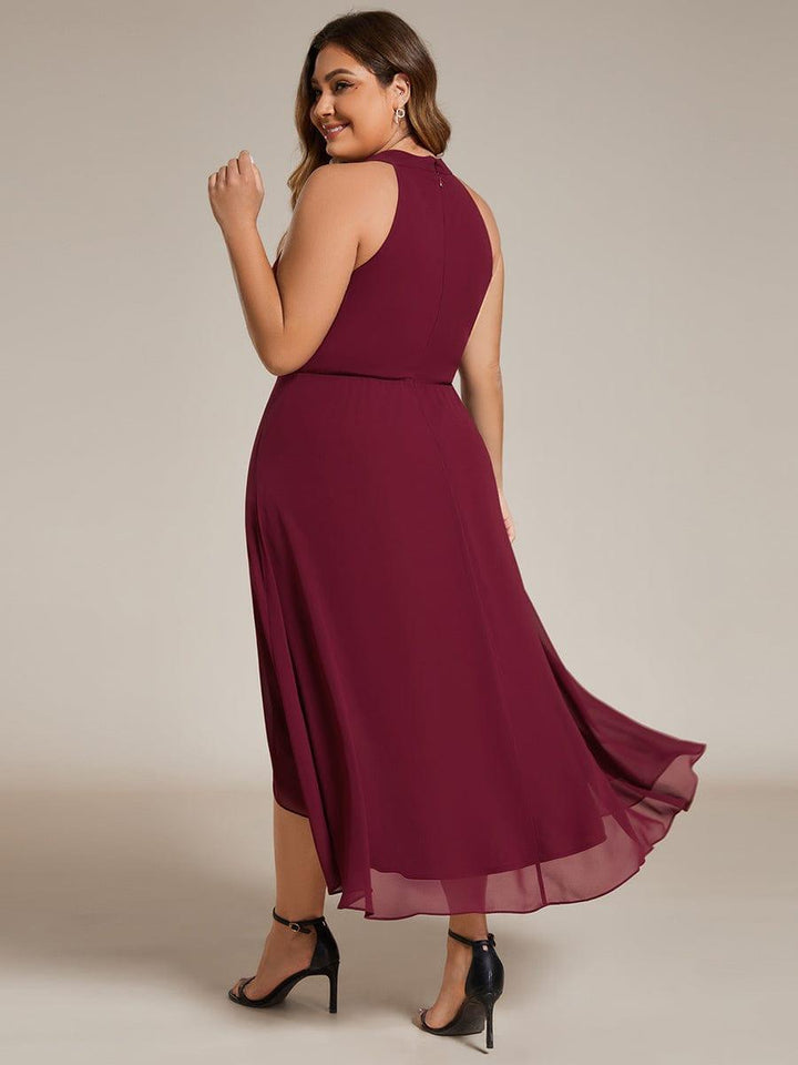 Elegantes Damen Midi-Kleid A-Linie, Plissee, für Hochzeiten, Sommer & festliche Gelegenheiten.