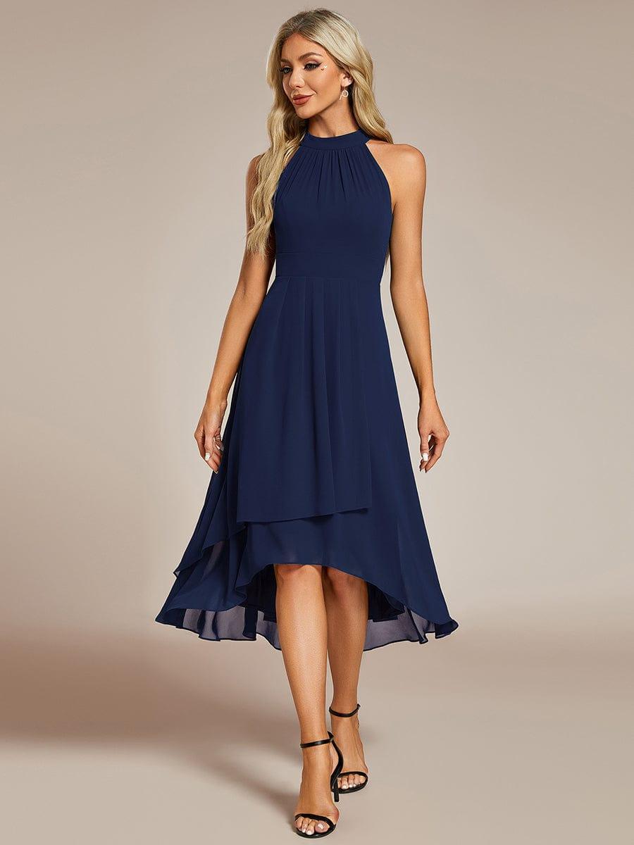 Schönes Damen Festkleid Midi A-Linie, Plissee, für Hochzeiten & sommerliche Gala-Anlässe.