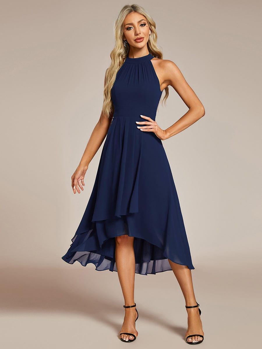 Festliches Midi-Kleid A-Linie für Damen, Plissee, perfekt für Hochzeiten, Abendmode & Sommerfeste.