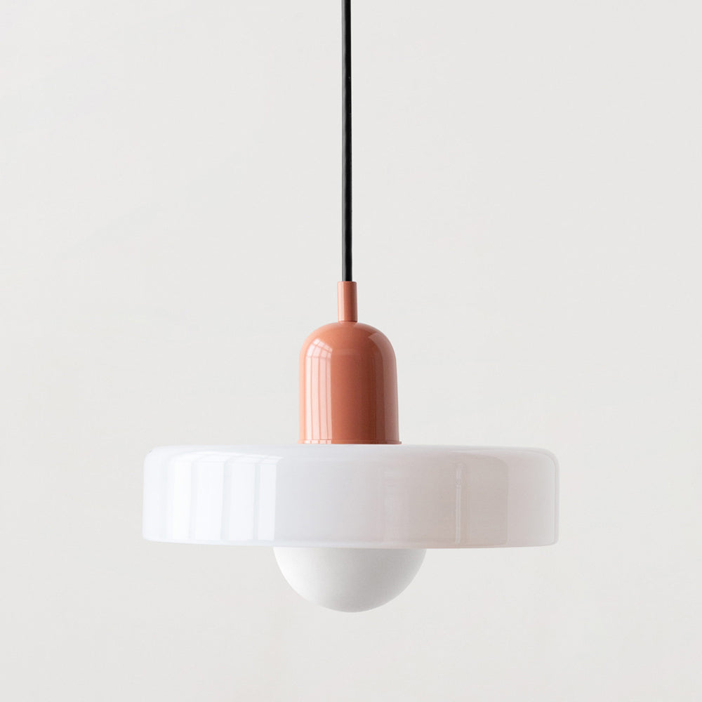 Esszimmer Hängelampe, Buntglas Pendelleuchte, moderne Glasleuchte für gemütliches Licht, einladend.
