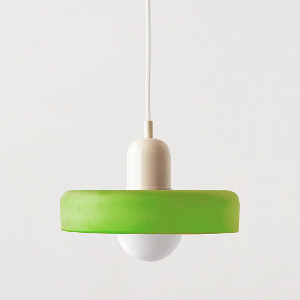 Moderne Buntglas Pendelleuchte, dekorative Hängelampe, Designbeleuchtung für Zuhause, ästhetisch.