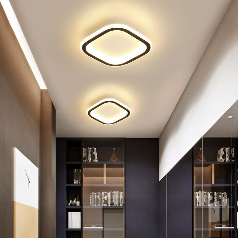 Moderne dimmbare LED Deckenleuchte für Flur, Eingang & Balkon. Stilvolle Innenbeleuchtung.