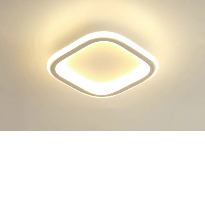 Hochwertige moderne LED Deckenleuchte, dimmbar, mit elegantem Finish für Flur & Eingangsbereich.