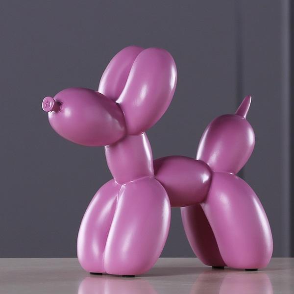 Verspielter Ballonhund aus Harz, farbenfrohe Skulptur; modernes Statement-Stück für Ihr Ambiente.
