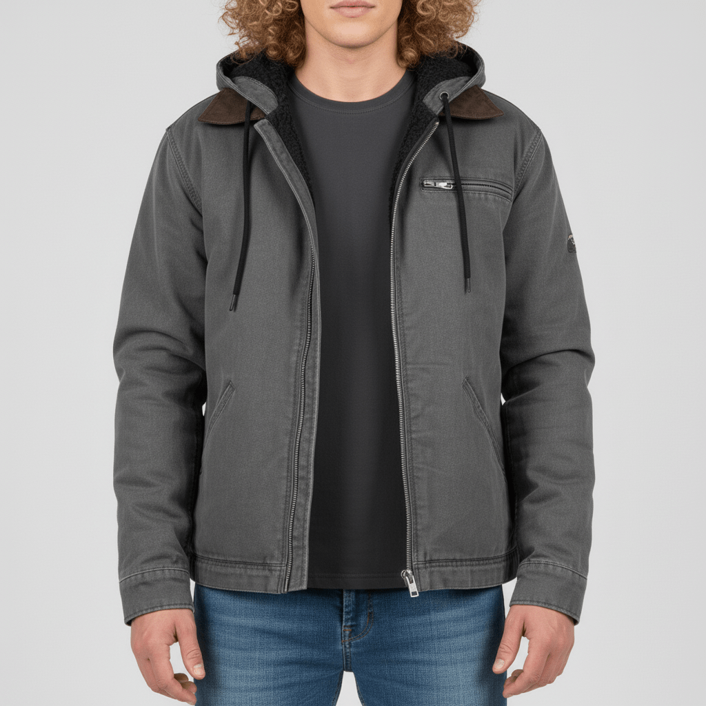 Bequeme Luke Herren Kapuzenjacke für stilvollen Alltagskomfort. Moderne Freizeitjacke mit sportlichem Design.