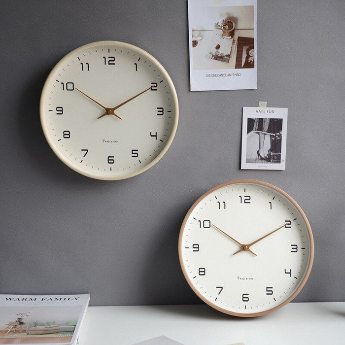 NordicTimber Holzwanduhr, modern & minimalistisch. Natürliche Wanddeko für Schlafzimmer, Wohnzimmer oder Büro.