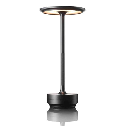 Vielseitige smarte LED Tischlampe, kabellos & modern, in Schwarz für Wohnzimmer, Deko und gemütliches Ambiente.