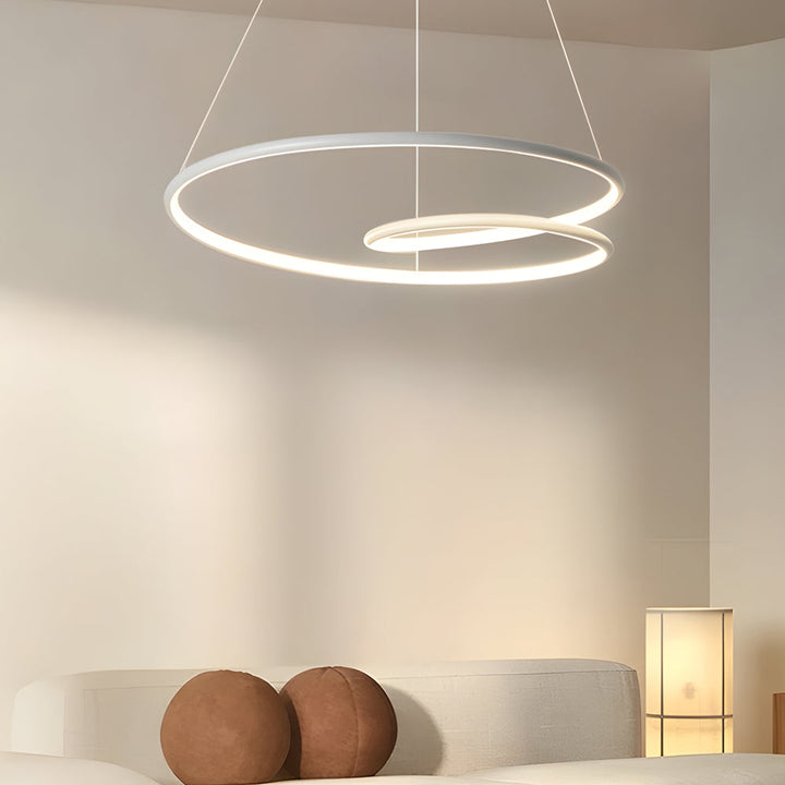 Innovative LED Pendelleuchte (vailora260409), dimmbar, modern in Schwarz-Weiß für Ess- & Wohnbereiche.