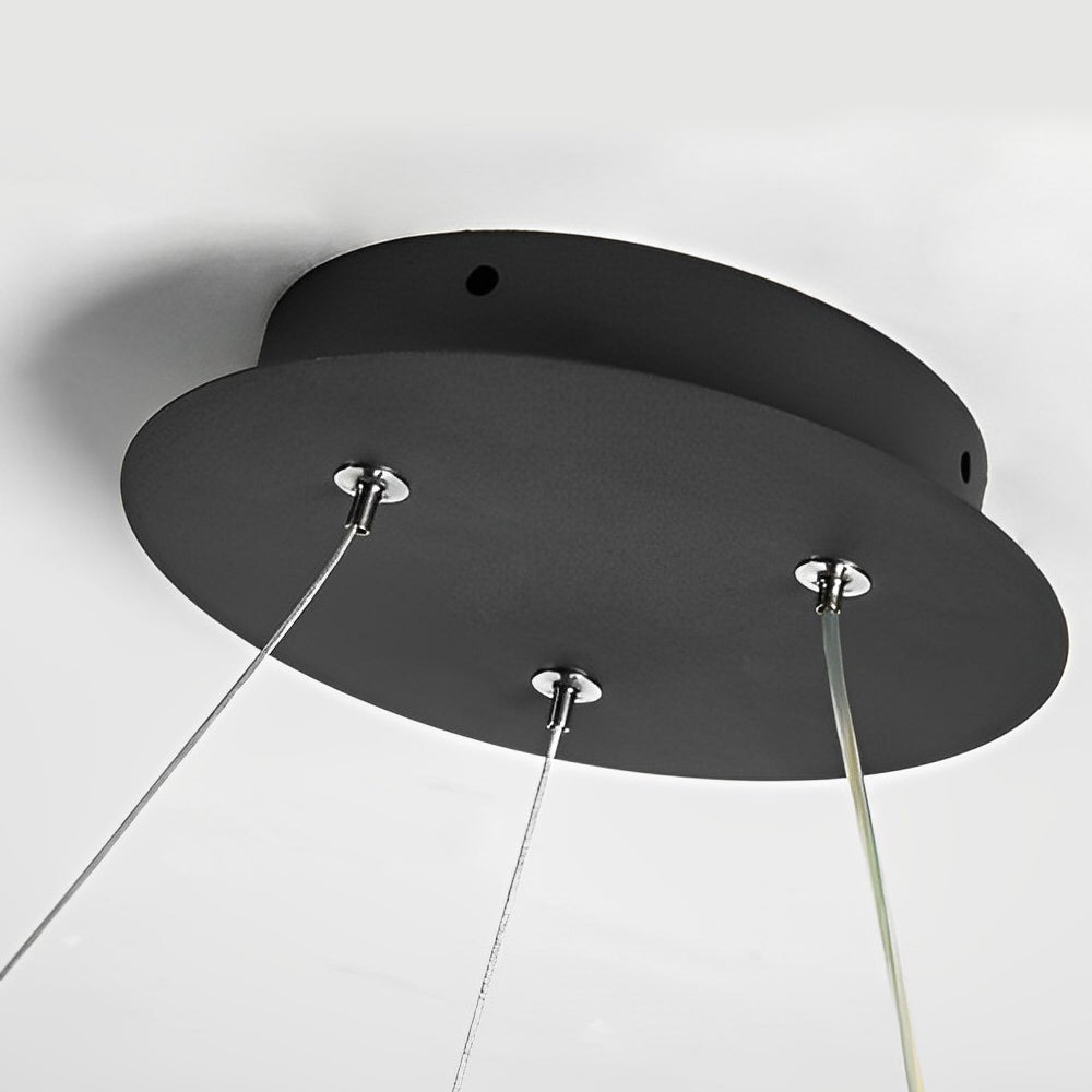 Elegante dimmbare LED Pendelleuchte vailora260409 in Schwarz-Weiß. Modernes Licht für Ess- & Wohnzimmer.