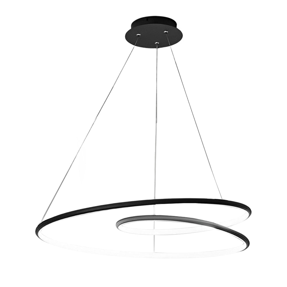 Moderne Designer-Pendelleuchte vailora260409, dimmbar, in Schwarz-Weiß für stilvolle Wohn- & Esszimmer.