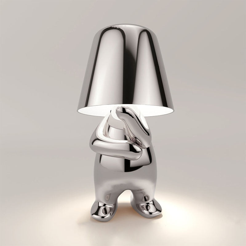 Moderne LumiSerene LED-Tischlampe, kabellos, dimmbar, stilvolles Stimmungslicht für ein entspanntes Zuhause.
