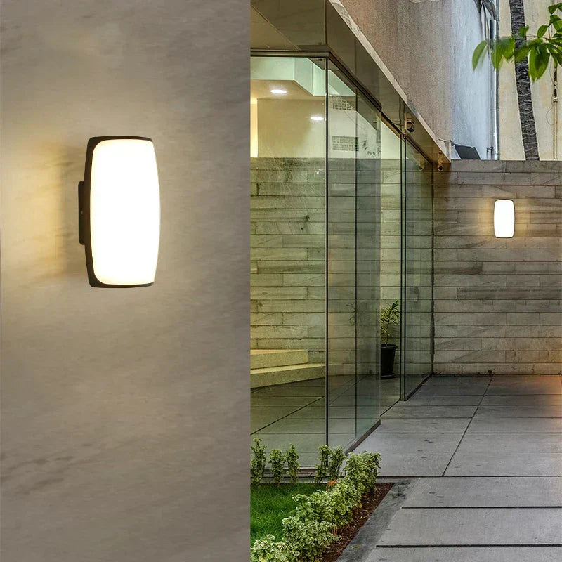 Stilvolle schwarze LED Außenlampe, IP65, energieeffiziente Wandleuchte, ideal für Fassade & Eingänge.