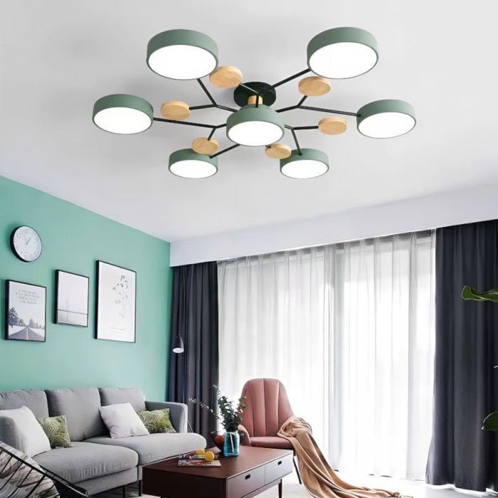 Innenbeleuchtung: Moderne skandinavische LED-Deckenleuchte, warmweiß & energieeffizient.