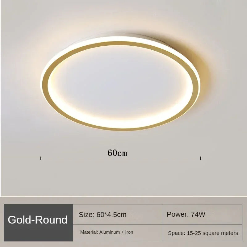 Hochwertige runde LED Deckenleuchte, skandinavisch, blendfreies Licht für optimalen Komfort.