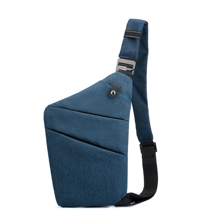Designer Anti-Diebstahl Umhängetasche, schwarzes Finish, für Geschäftsreisen & den urbanen Alltag.