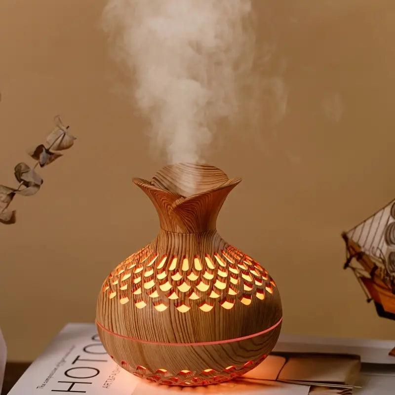 Moderner Aroma Diffuser für entspannende Aromatherapie mit ätherischen Ölen und sanftem Duftnebel.