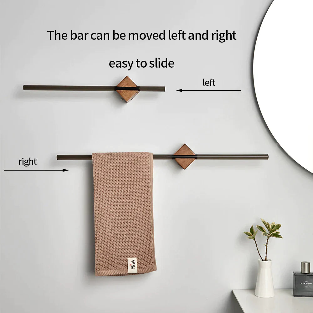 Bohrfreier Edelstahl Handtuchhalter für Badezimmer, zur Wandmontage, modernes Design, robust und langlebig.