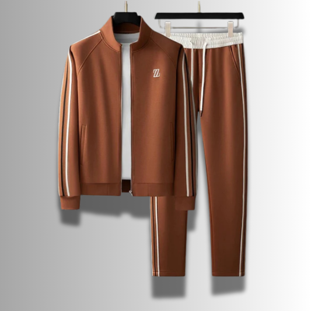 Moderner Herren Jogginganzug in Schwarz für Sport & Freizeit. Bequemer Trainingsanzug für Männer.