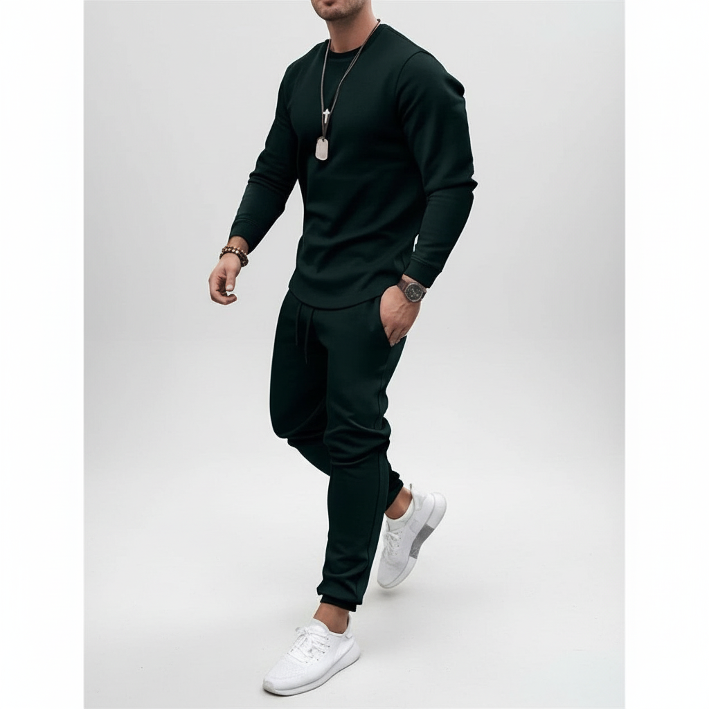 Eleganter Herren Trainingsanzug Kirk: Für Sport und urbanen Stil, dieses Set bietet Komfort und eine moderne Ästhetik.