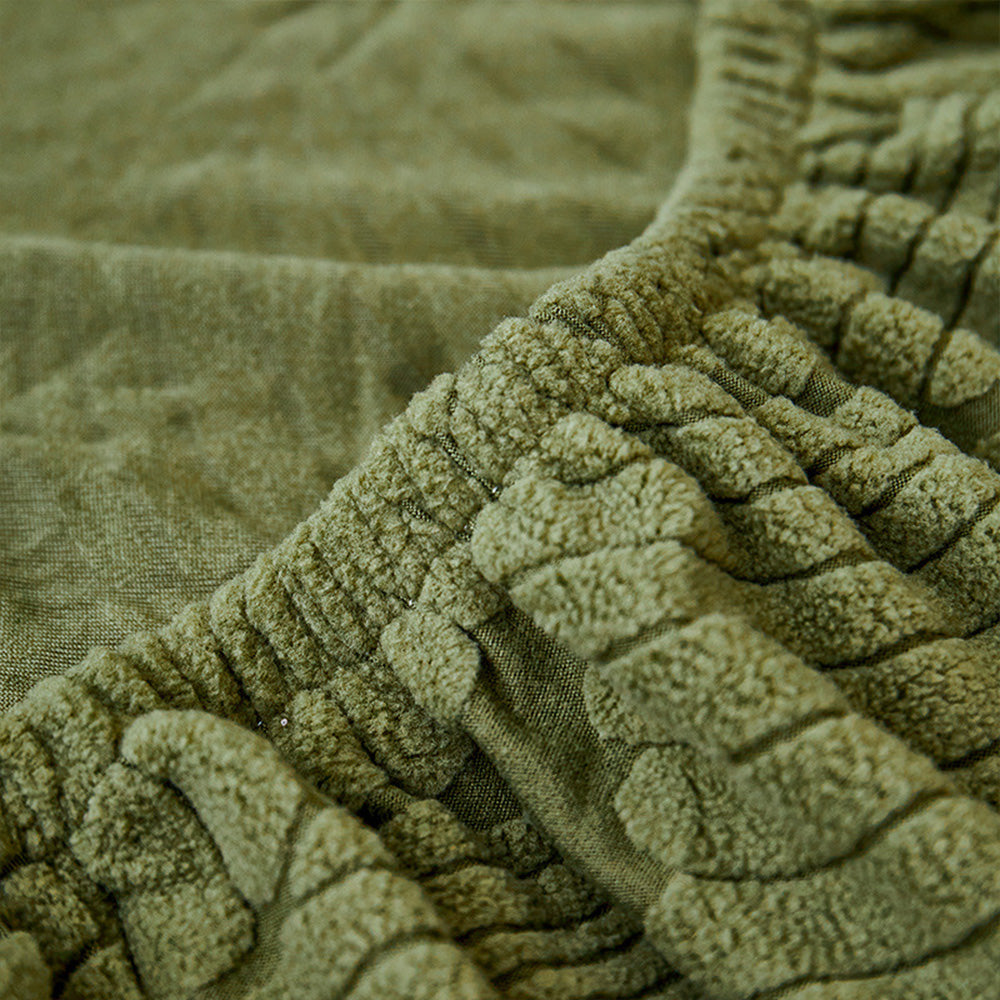 Elastischer, dehnbarer Jacquard Sofabezug mit Blättermuster. Schützt & verschönert Möbel.