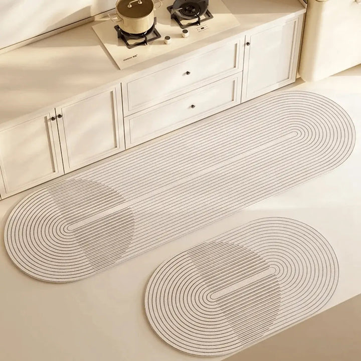 Pflegeleichte, waschbare Küchenmatte. Rutschfest, hält Böden trocken und sauber. Perfekt für Home Decor.