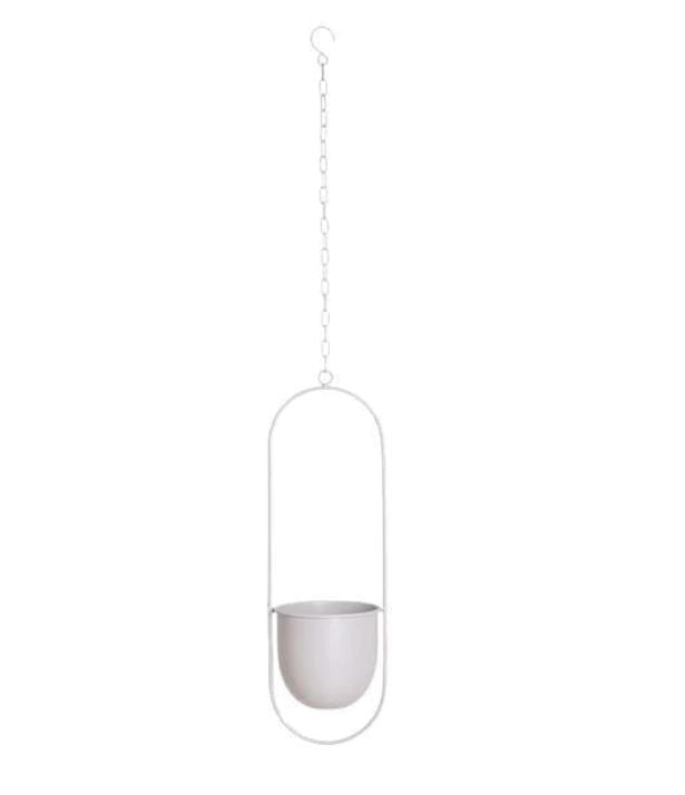 Eleganter LeafLuxe Pflanzenhänger, modernes Metall-Design, bereichert jede Einrichtung im Skandinavien-Stil.