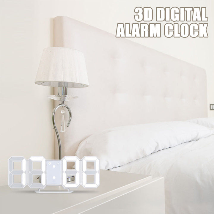 Moderner 3D Digitalwecker mit einstellbarer Helligkeit für Ihr Schlafzimmer.