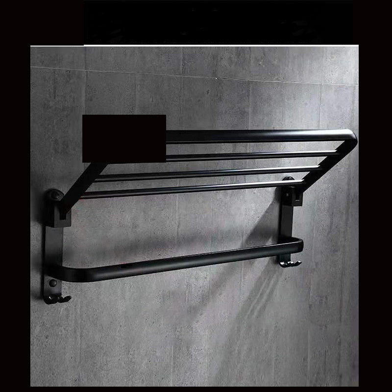Luxuriöses, modernes Aluminium Badregal, klappbar, als Handtuchhalter und Ablage für elegantes Badezimmer-Design.