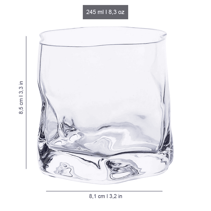 Eleganter 2er-Set moderner Whiskygläser, ideal als Geschenkset. Stilvolle Designgläser für Whiskey und Cocktails.