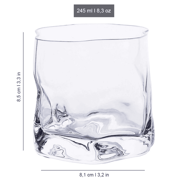 Eleganter 2er-Set moderner Whiskygläser, ideal als Geschenkset. Stilvolle Designgläser für Whiskey und Cocktails.