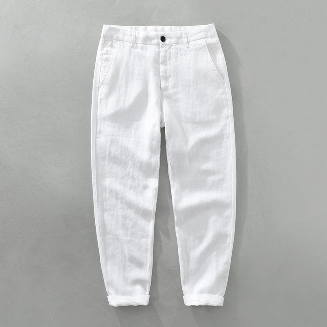 Atmungsaktive Herren Freizeithose im Chino-Stil, ideal für warme Tage, als stilvolle Sommerhose.