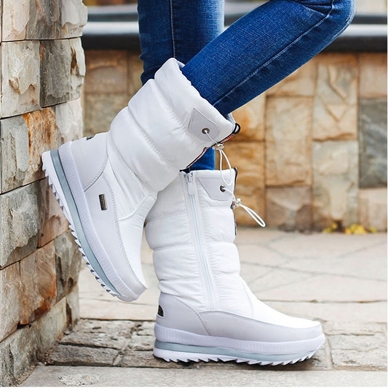 Damen Winterschuhe mit weichem Innenfutter, kuschelig warm, modisch und praktisch.