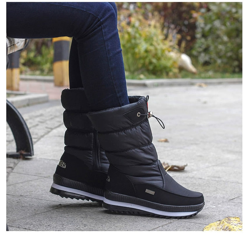 Wasserdichte Damen Winterschuhe, rutschfest & bequem, ideal für Schnee, Eis und Outdoor.
