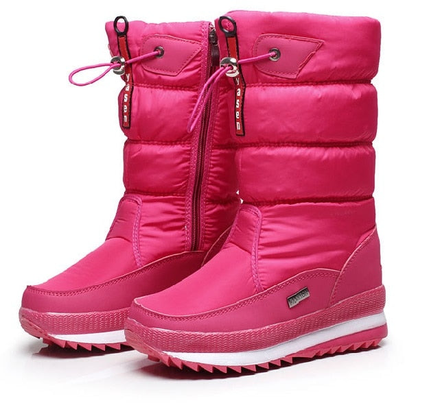 Stylische Damen Outdoor-Winterschuhe, warm gefüttert, bequem und schützt vor Kälte.