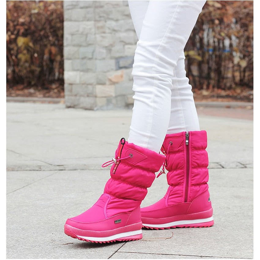 Warme & rutschfeste Damen Schneestiefel für Frauen im Winter, super bequem und schick.
