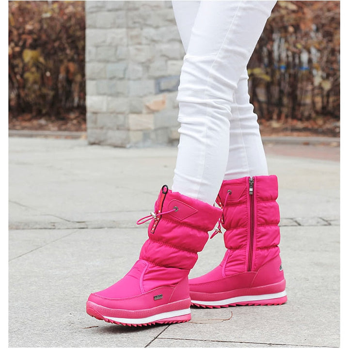 Warme & rutschfeste Damen Schneestiefel für Frauen im Winter, super bequem und schick.