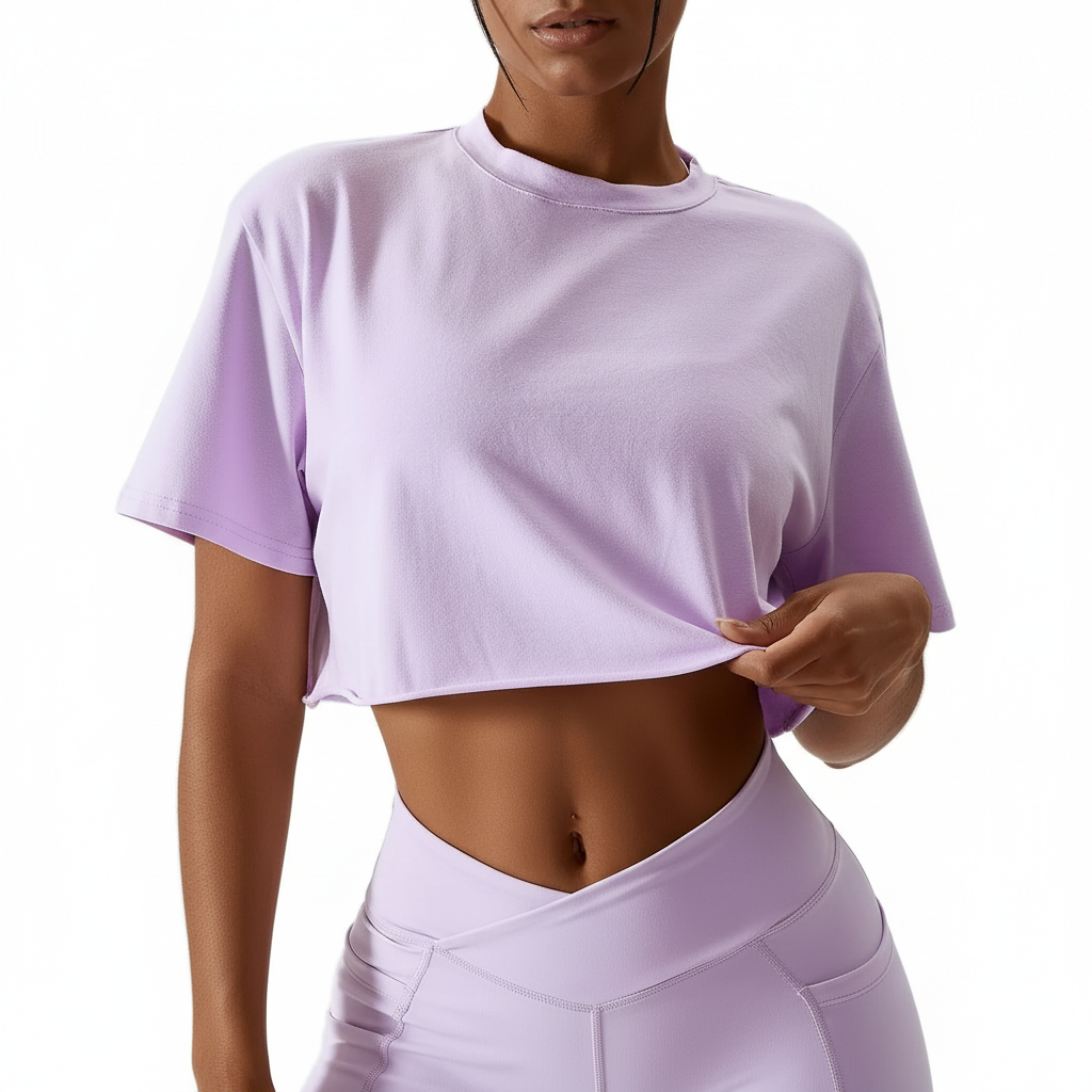 Weiches, atmungsaktives Damen Sportbekleidung Crop Top Leichtiva, bietet Komfort & Halt beim Workout.