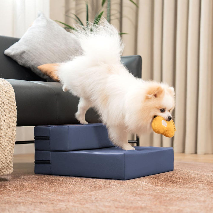 Stilvolle PU-Leder Hundetreppe, modular, waschbar; passt zu jeder Einrichtung, modernes Design.
