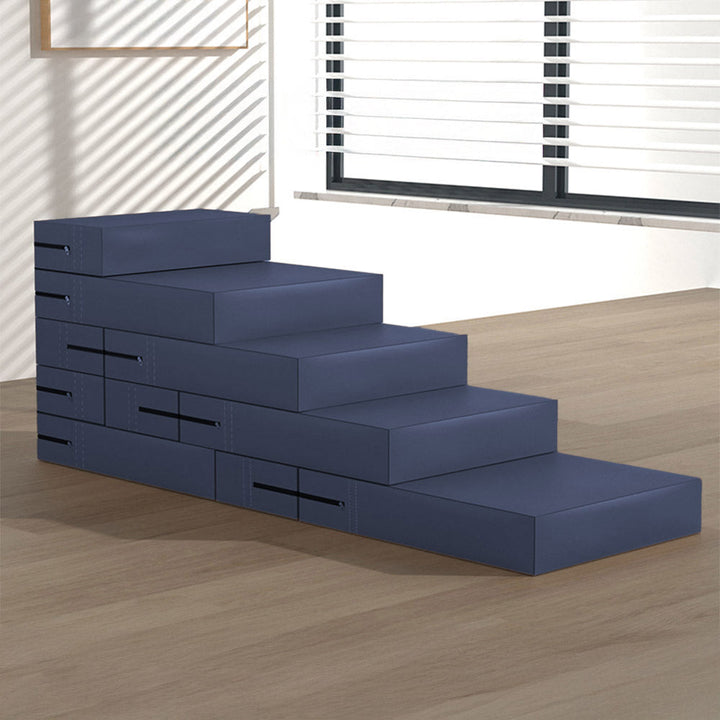 Bequeme & hygienische PU-Leder Haustiertreppe, waschbar; modular, für Hunde- & Katzenkomfort.