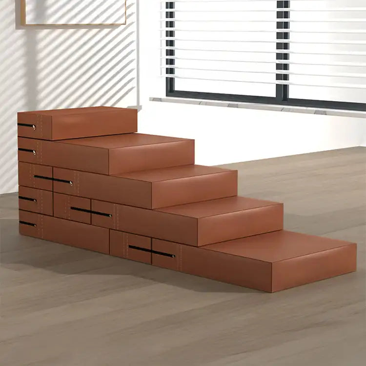 Vielseitige modulare PU-Leder Haustiertreppe; Hundetreppe, Katzentreppe, waschbar, Tierzubehör.