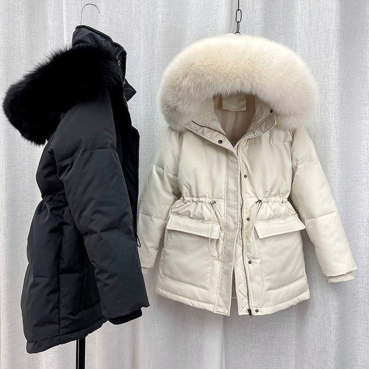 Warmer Damen Winterparka, modischer Wintermantel. Bequeme Outdoorjacke für Frauen, schützt vor Kälte.