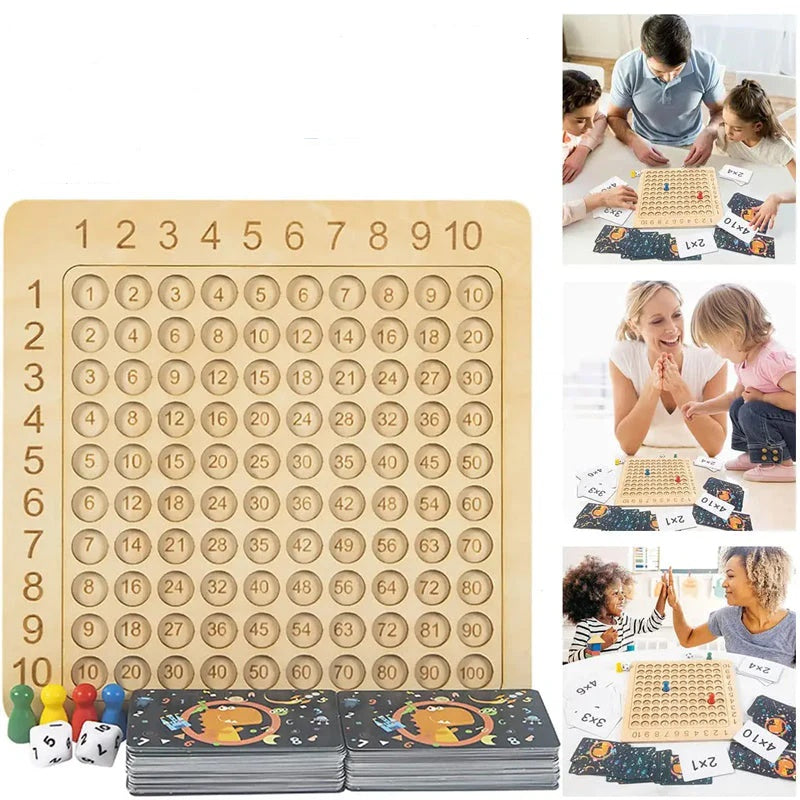 Interaktives Montessori Logik-Brettspiel für Kinder & Familie; pädagogisches Holzspielzeug für spielerische Entwicklung.