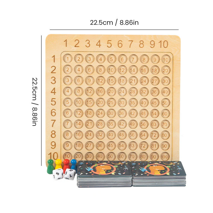 Buntes Montessori Holzspielzeug & Brettspiel für Kinder; pädagogisches Familienspiel zur Förderung von Logik & Lernen.