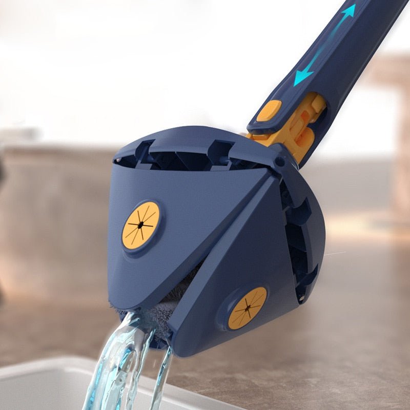Hochwertiges Mikrofaser-Mopptuch in Blau, für eine gründliche & streifenfreie Bodenreinigung im Haushalt.
