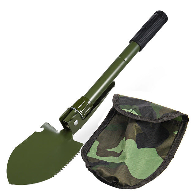 Hochwertige Multifunktions-Schaufel für Survival, Wandern & Outdoor; langlebiges & faltbares Werkzeug.