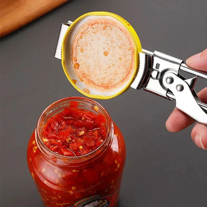 Multifunktionaler Glas- & Flaschenöffner aus Edelstahl, ergonomisch. Unverzichtbarer Küchenhelfer.