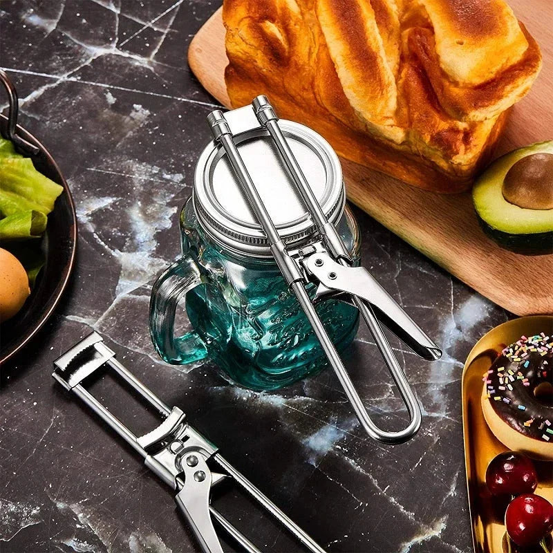 Unisex Glas- und Flaschenöffner aus robustem Edelstahl, ergonomisch für leichte Handhabung, praktischer Helfer.