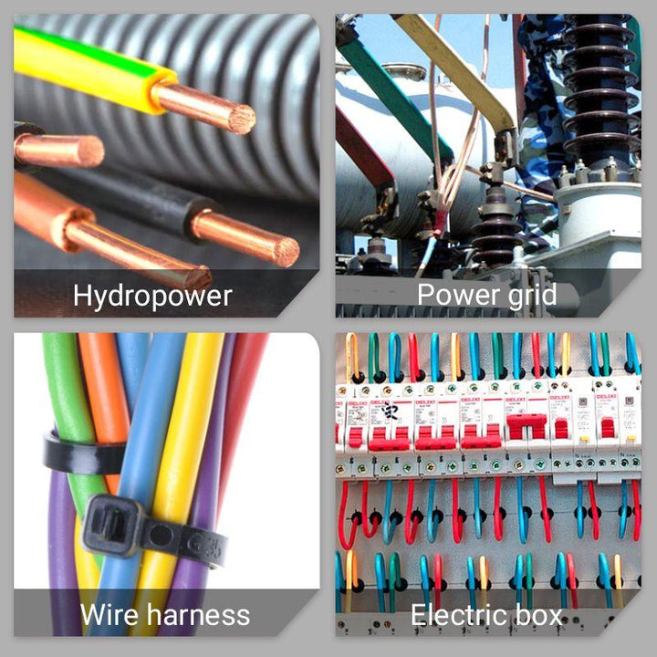 Kompakte Multifunktions-Abisolierzange, ein vielseitiges Elektrikerwerkzeug für Abisolieren, Schneiden und Crimpen.