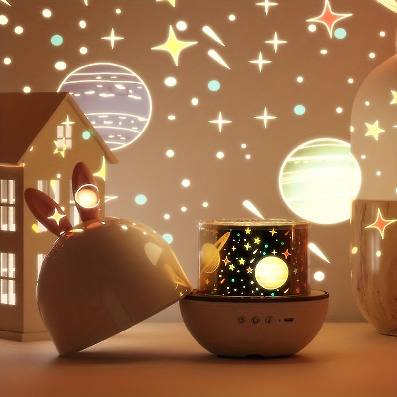 Magische Nachtlampe Sternenprojektor Droomlicht; Traumlicht mit Sternen für Babys und Kinderzimmer.