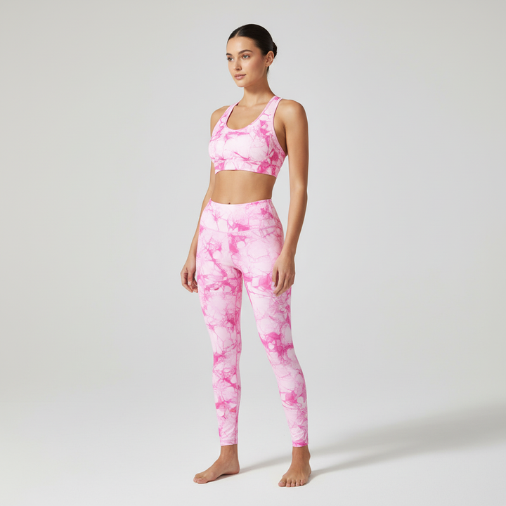 Atmungsaktives Damen Sportset mit nahtlosem Design, super Stretch für maximalen Tragekomfort.